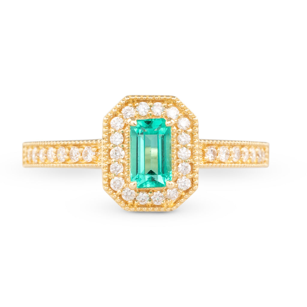 Emerald and Diamond Ring
