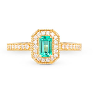Emerald and Diamond Ring