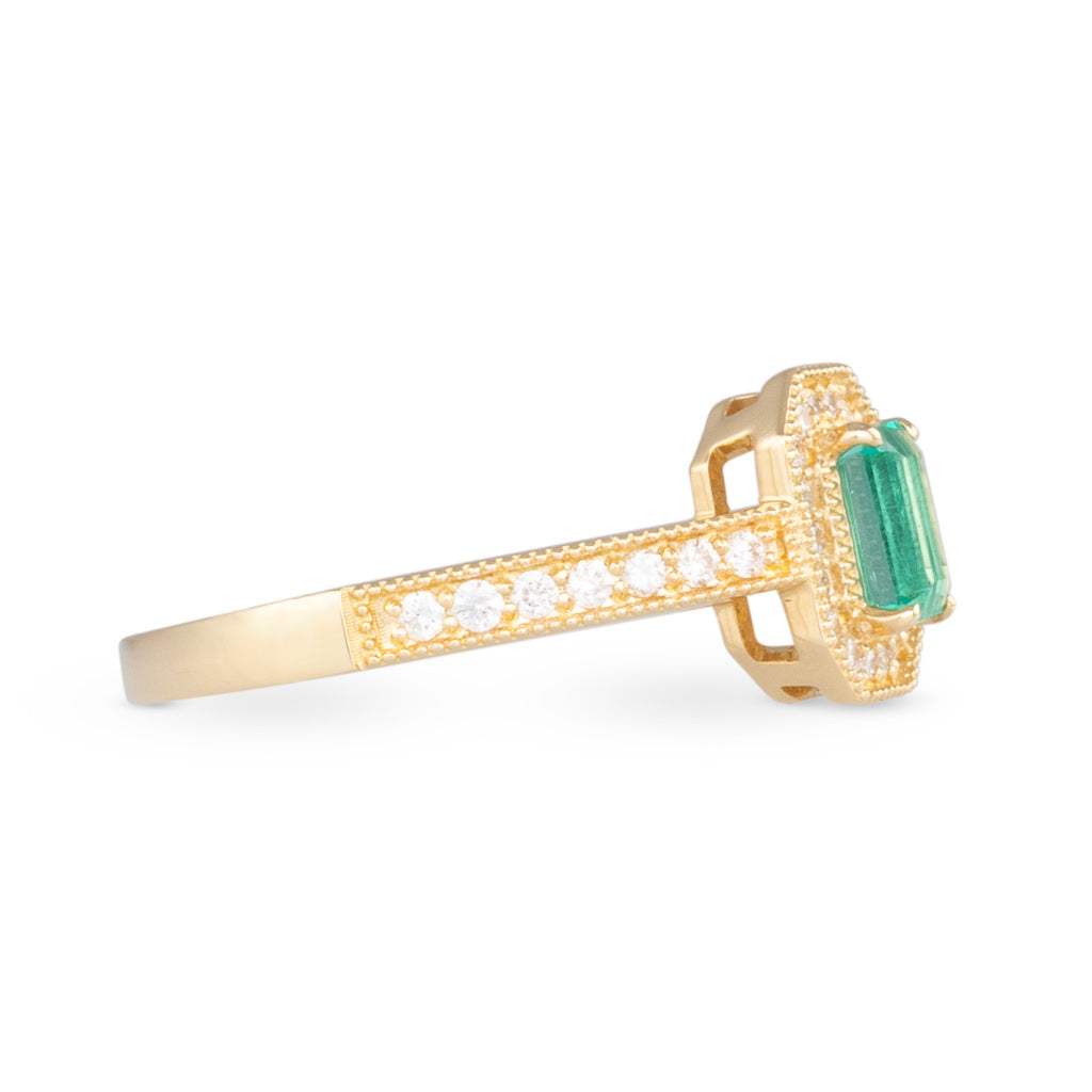 Emerald and Diamond Ring