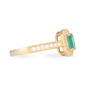 Emerald and Diamond Ring