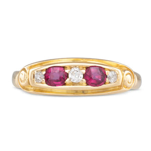 Antique Ruby & Diamond Ring