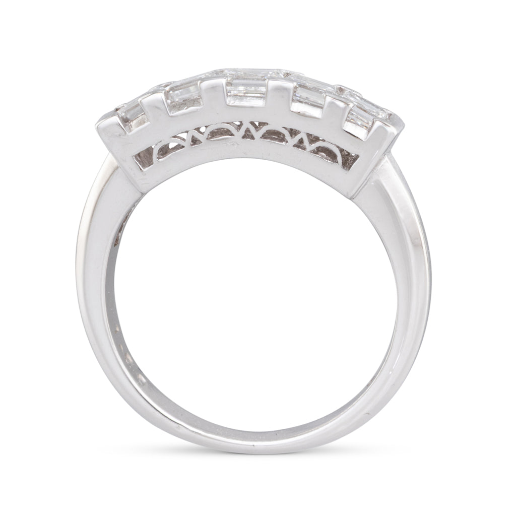 Five Stone Carre Cut Diamond Ring