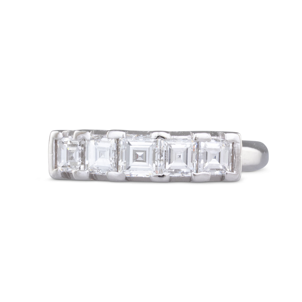 Five Stone Carre Cut Diamond Ring