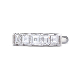 Five Stone Carre Cut Diamond Ring
