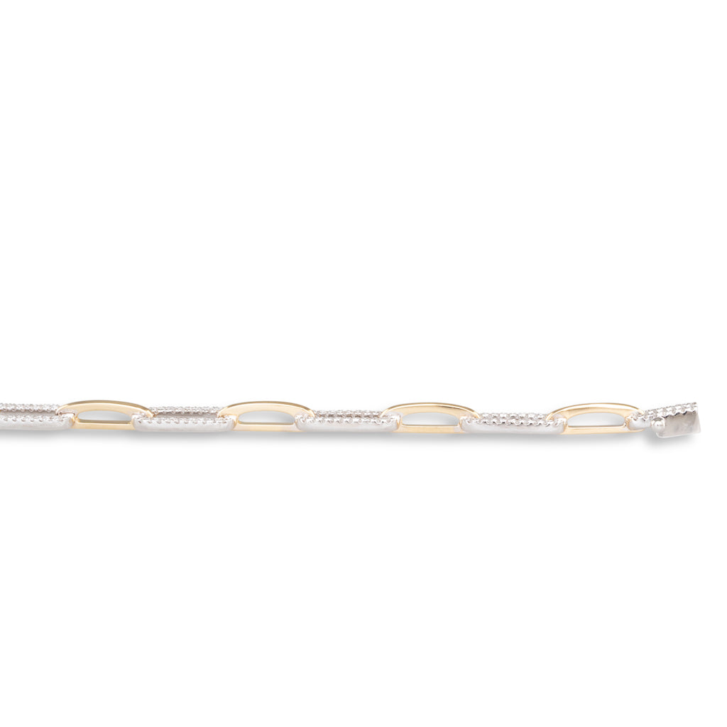 Diamond Paperclip Bracelet