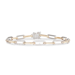 Diamond Paperclip Bracelet