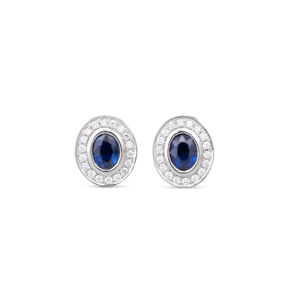 Sapphire and Diamond Earrings