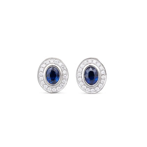 Sapphire and Diamond Earrings