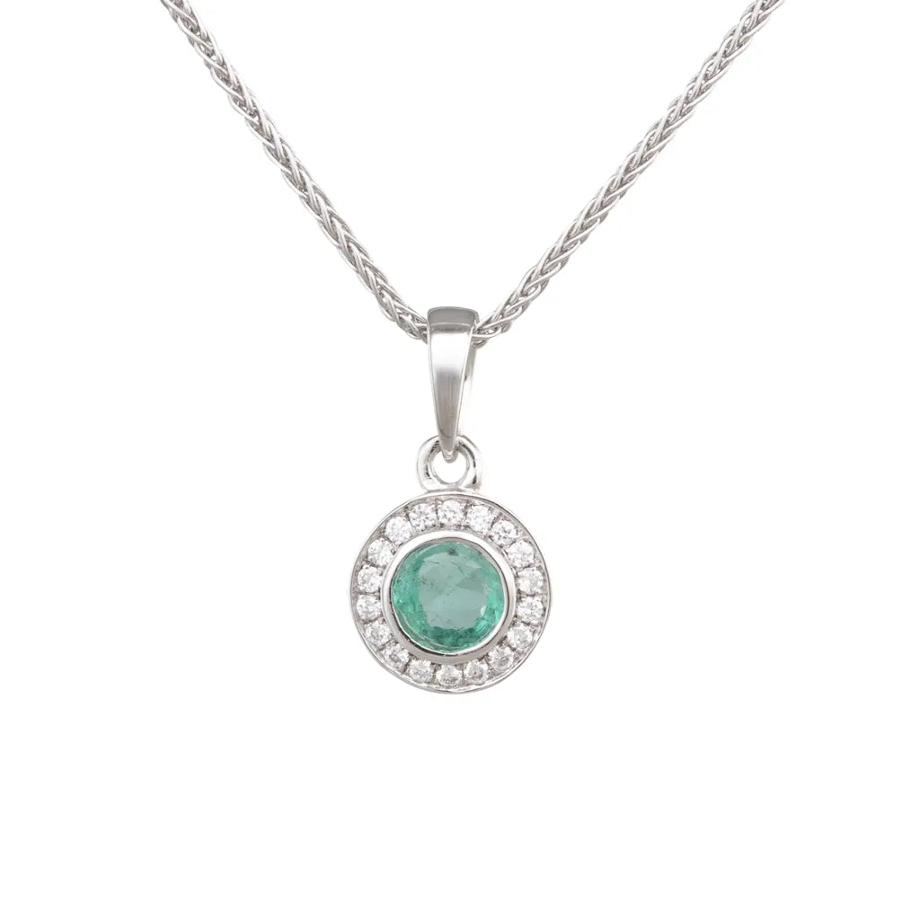 Emerald and Diamond Pendant