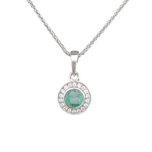 Emerald and Diamond Pendant
