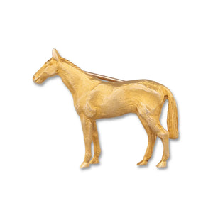 Gold Horse Brooch