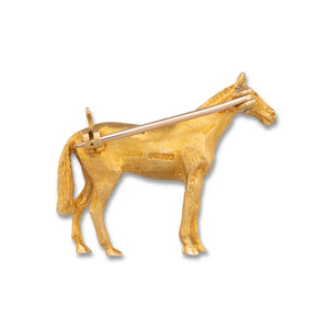 Gold Horse Brooch