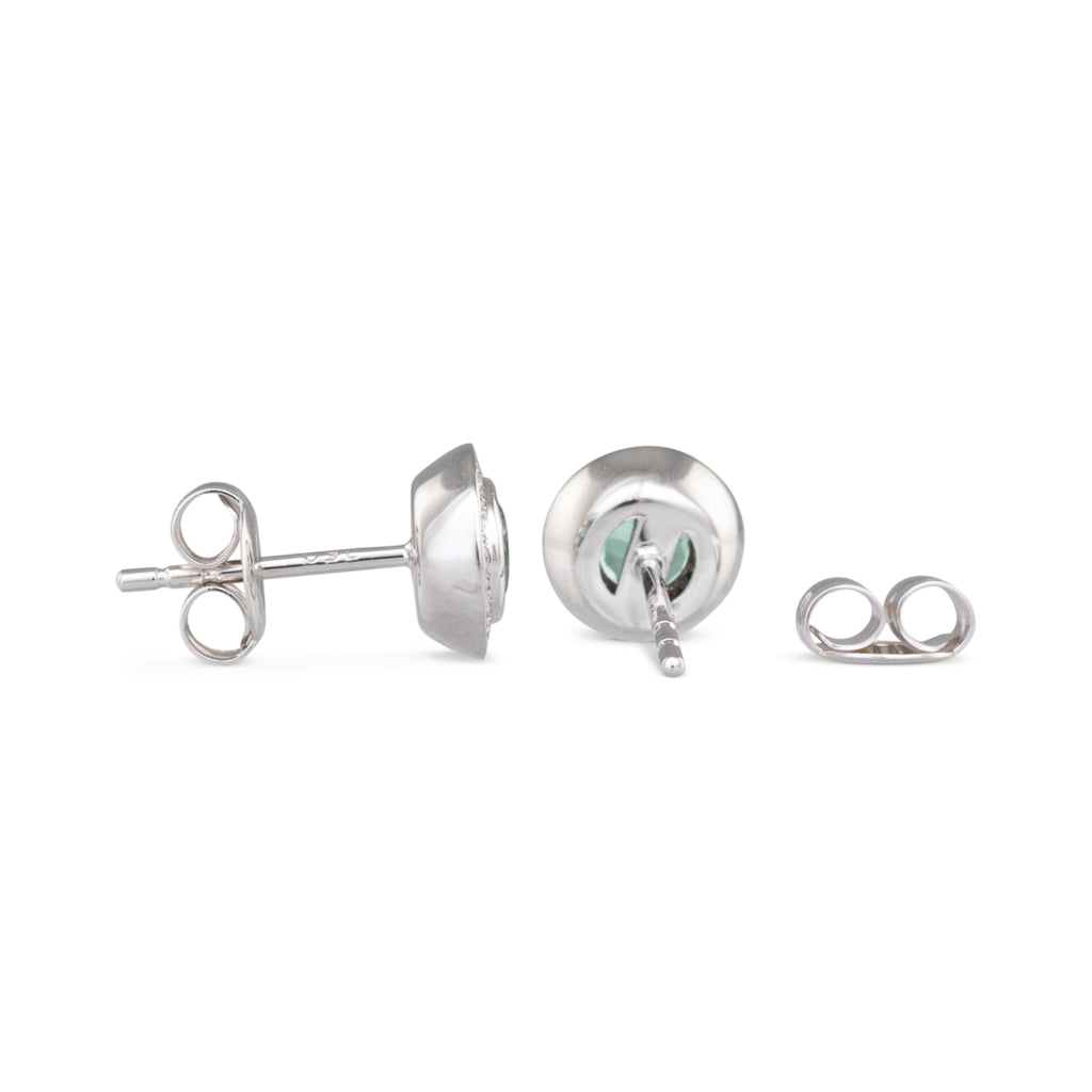 Emerald and Diamond Studs