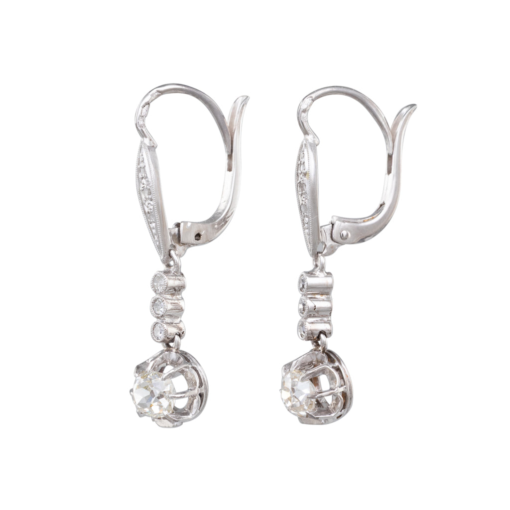 Antique Diamond Drop Earrings