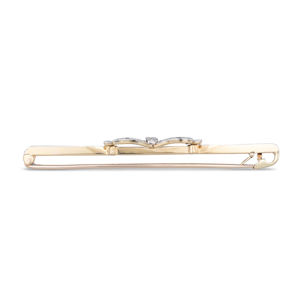 Antique Diamond Bow Brooch