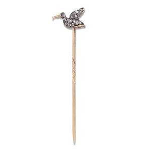 Diamond set Bird Stick Pin