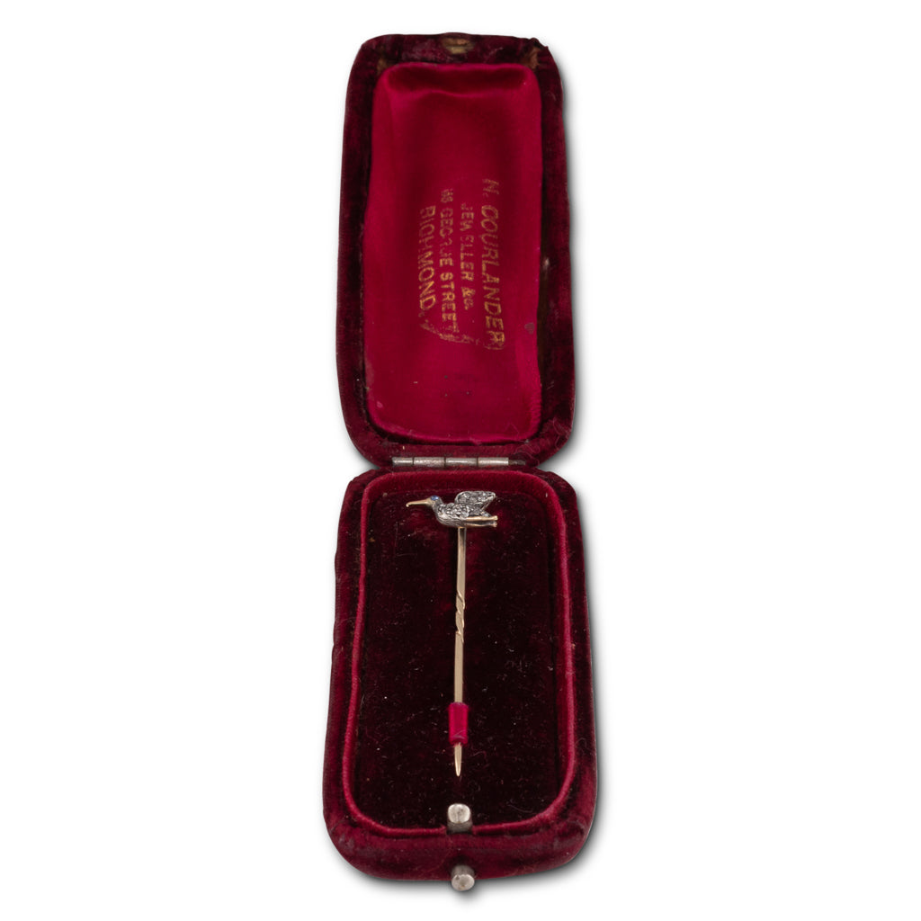 Diamond set Bird Stick Pin