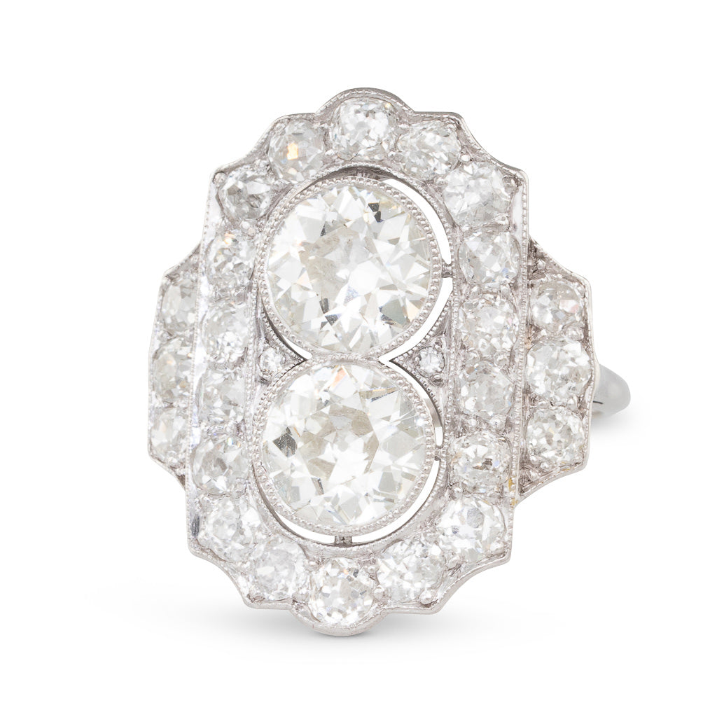 Art Deco Diamond Plaque Ring