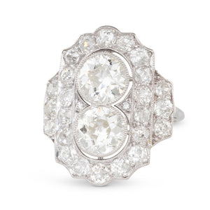 Art Deco Diamond Plaque Ring