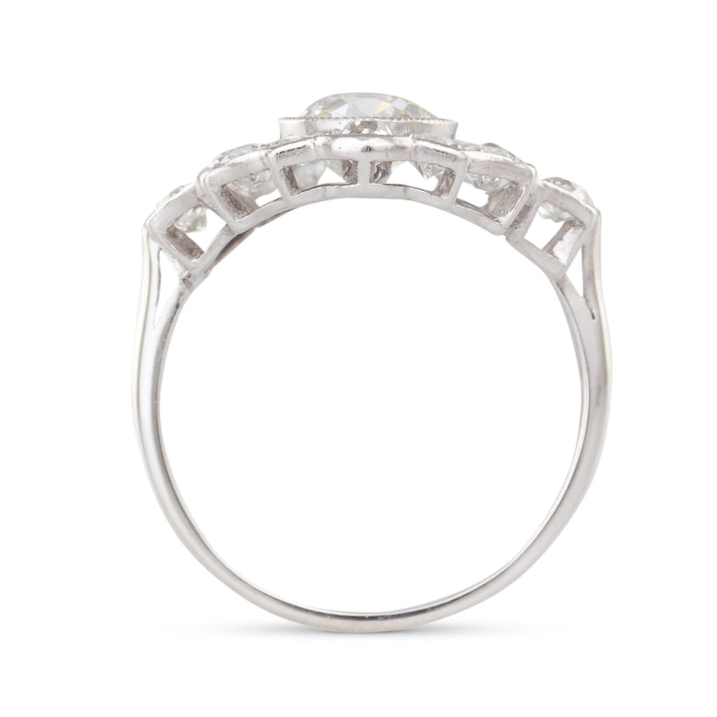 Art Deco Diamond Plaque Ring
