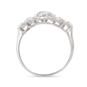 Art Deco Diamond Plaque Ring