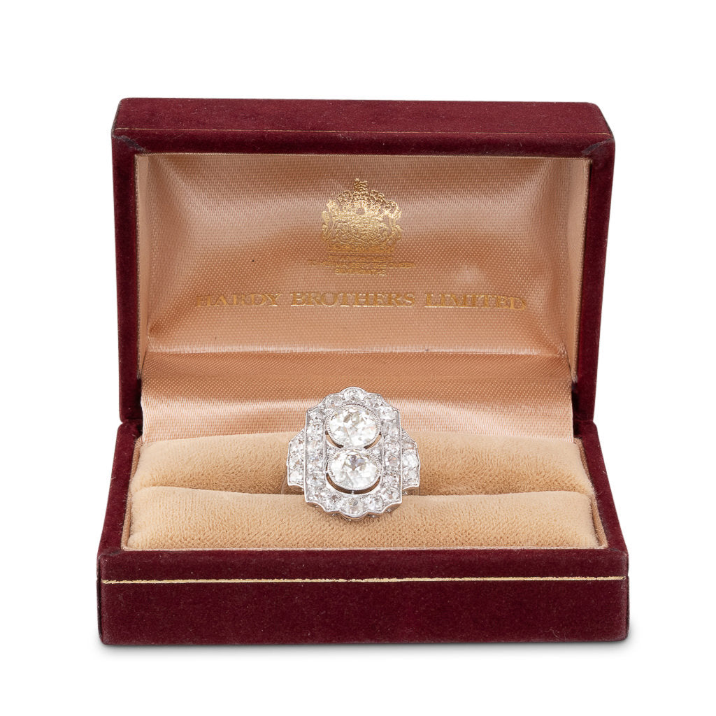 Art Deco Diamond Plaque Ring