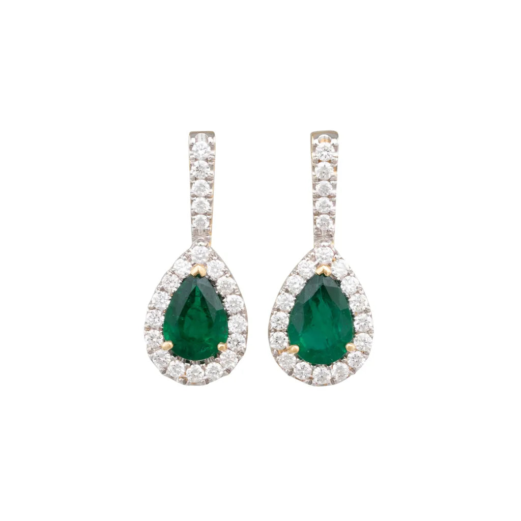 Emerald Cluster Earrings