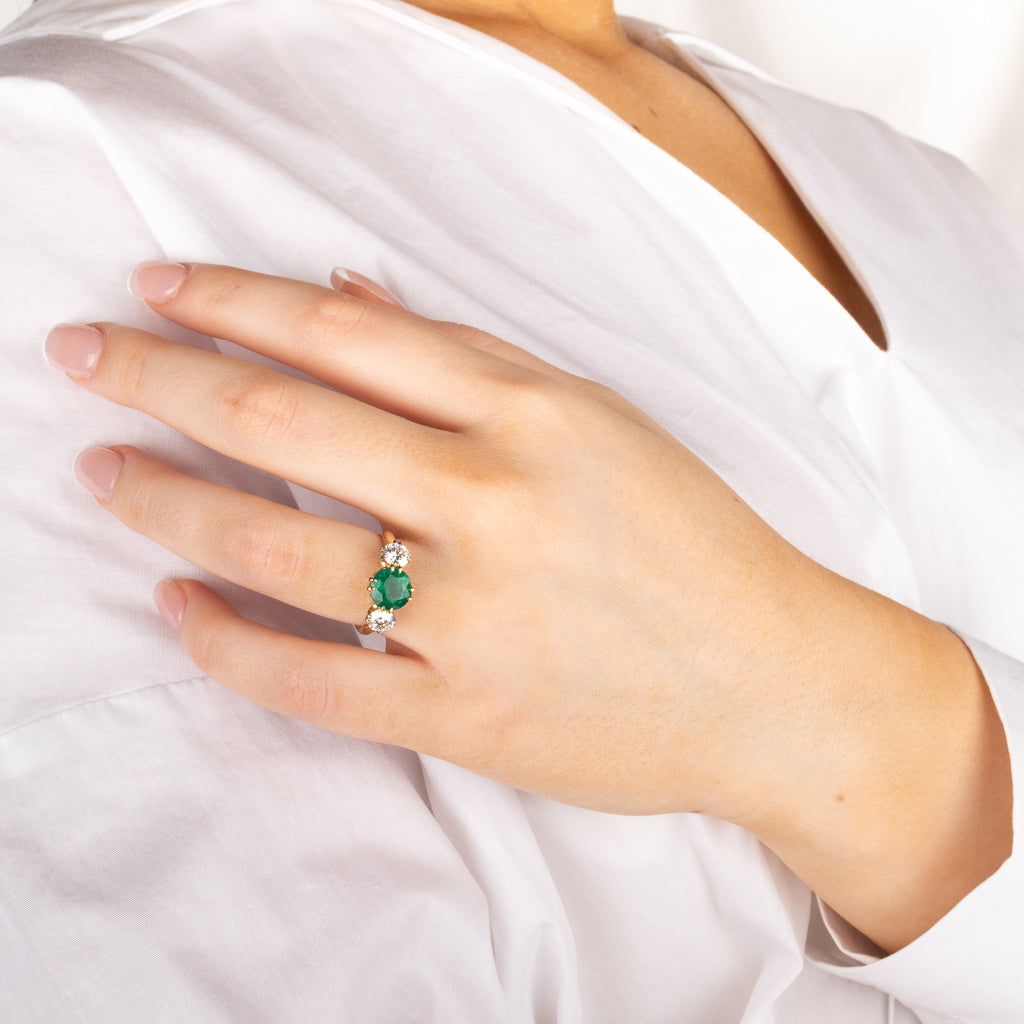 Emerald and Diamond Ring
