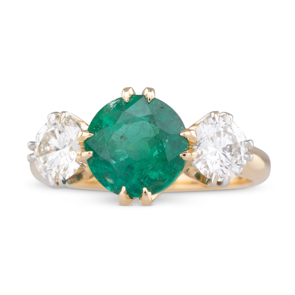 Emerald and Diamond Ring