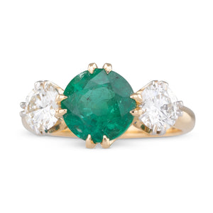 Emerald and Diamond Ring