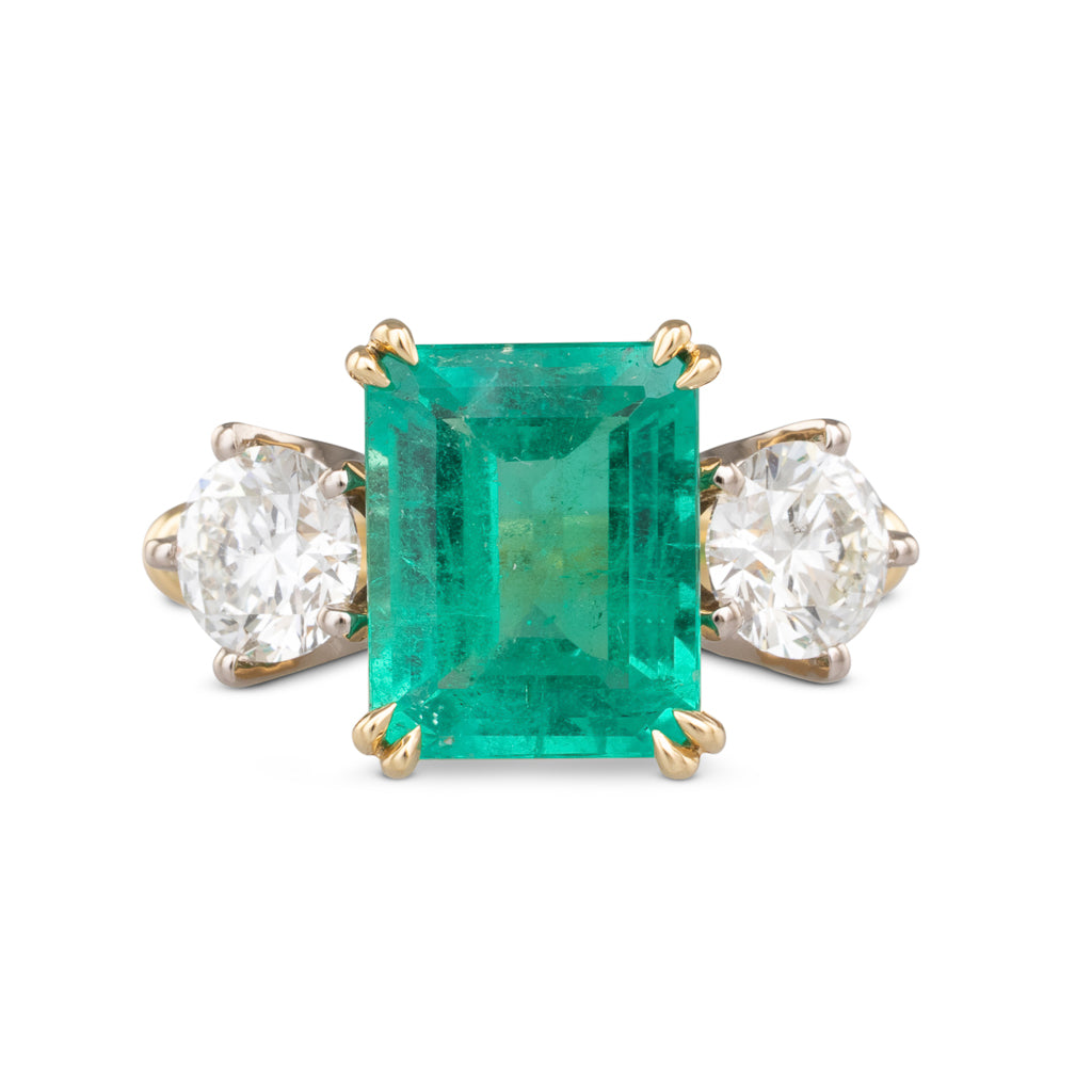 Colombian Emerald & Diamond Ring