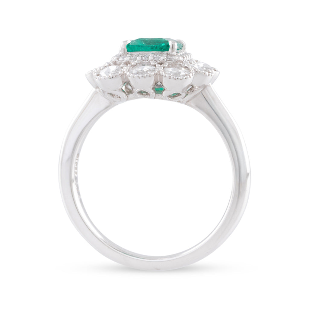 Colombian Emerald Cluster Ring