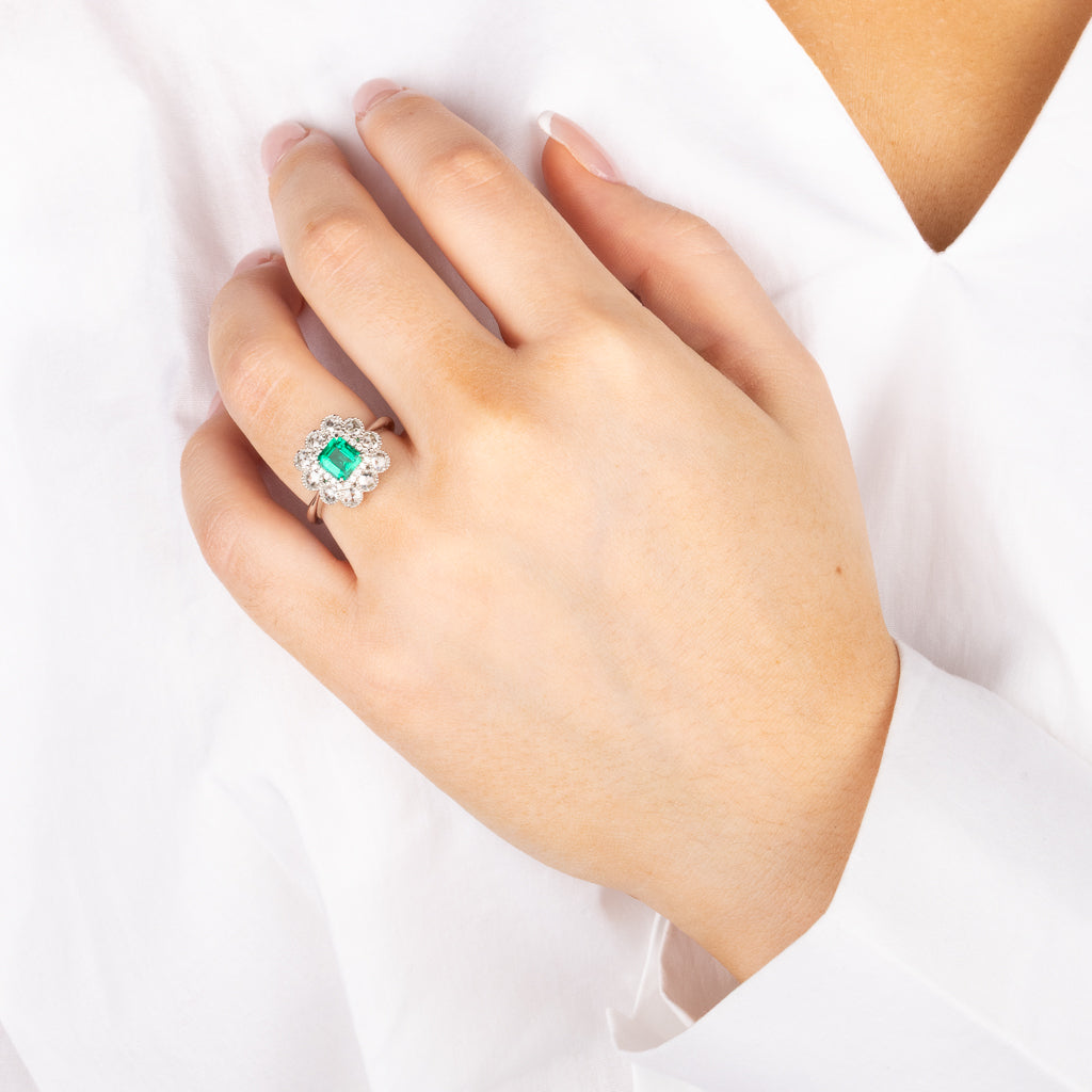 Colombian Emerald Cluster Ring