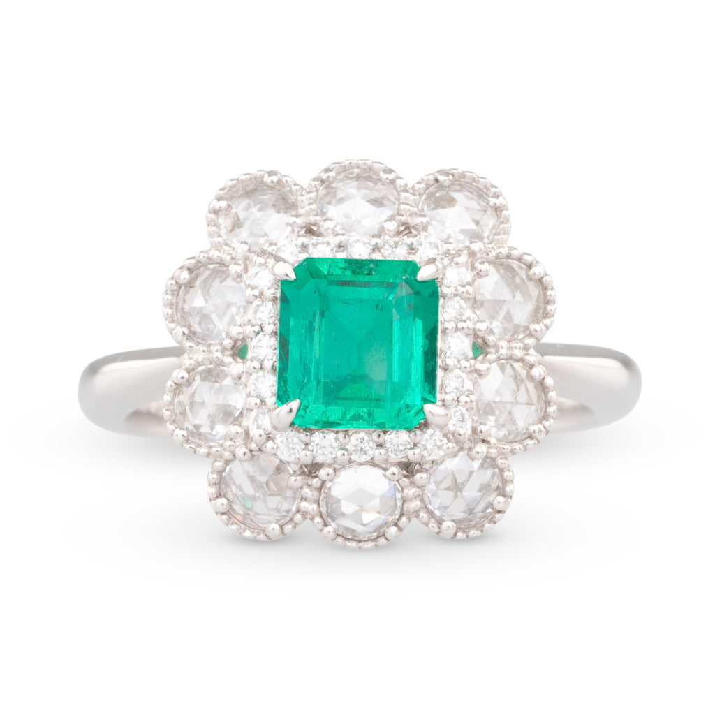Colombian Emerald Cluster Ring