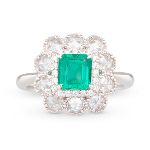 Colombian Emerald Cluster Ring