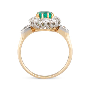 Antique Emerald & Diamond Ring
