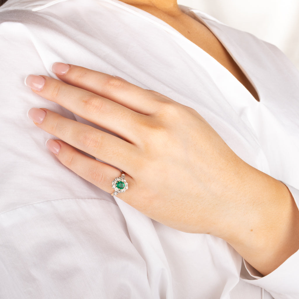 Antique Emerald & Diamond Ring
