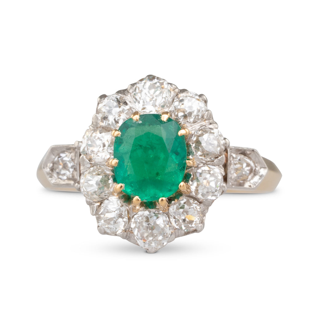 Antique Emerald & Diamond Ring