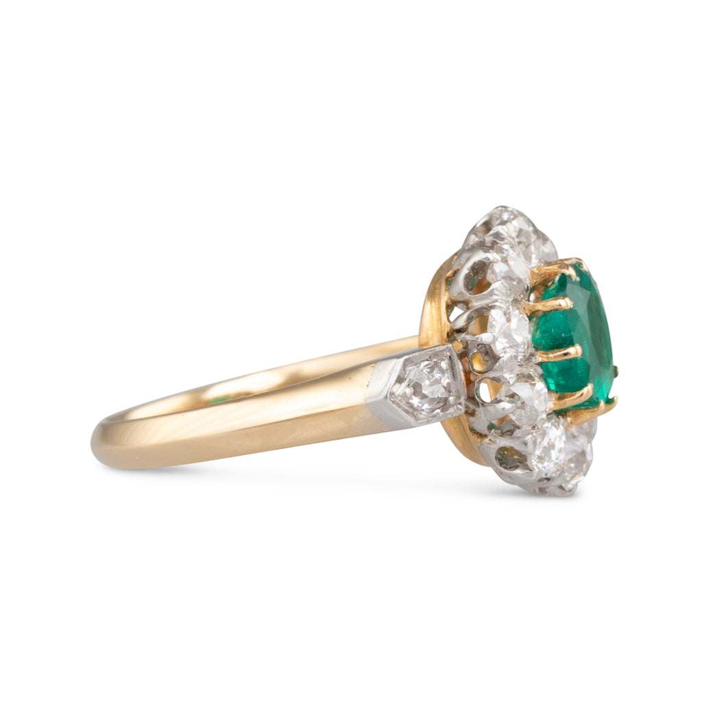 Antique Emerald & Diamond Ring