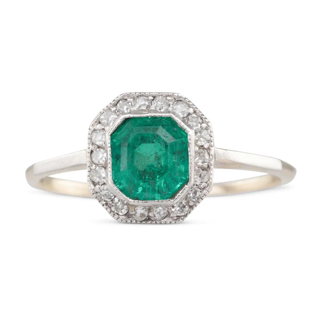 Antique Emerald Cluster Ring