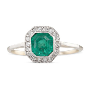 Antique Emerald Cluster Ring