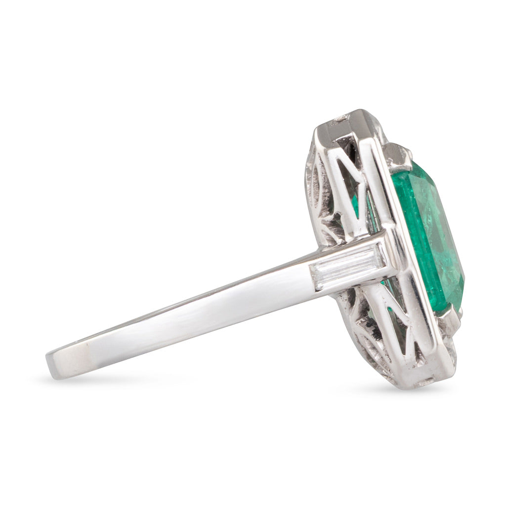 Art Deco Colombian Emerald Ring