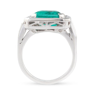 Art Deco Colombian Emerald Ring