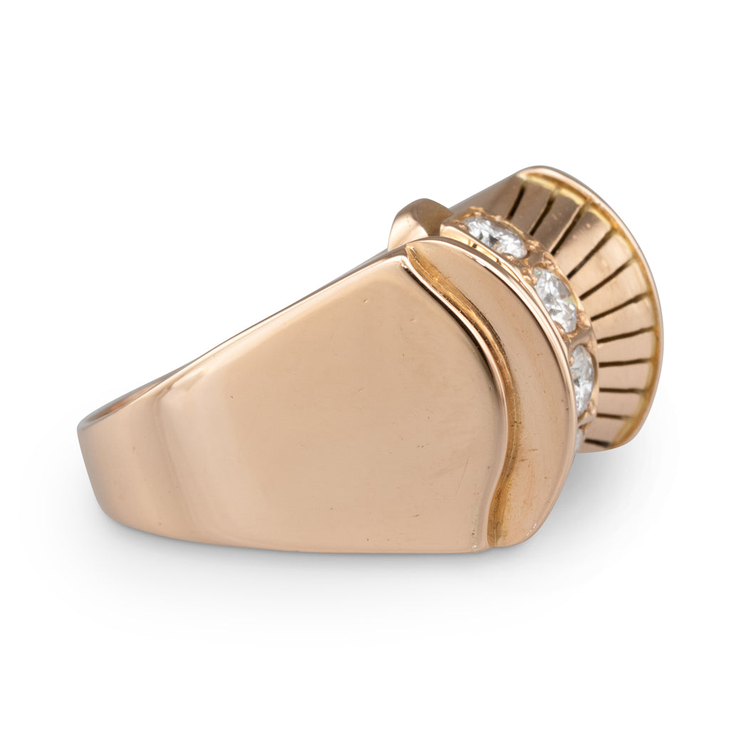 Rose Gold Diamond Retro Ring