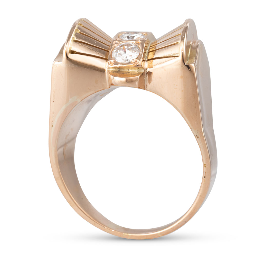 Rose Gold Diamond Retro Ring