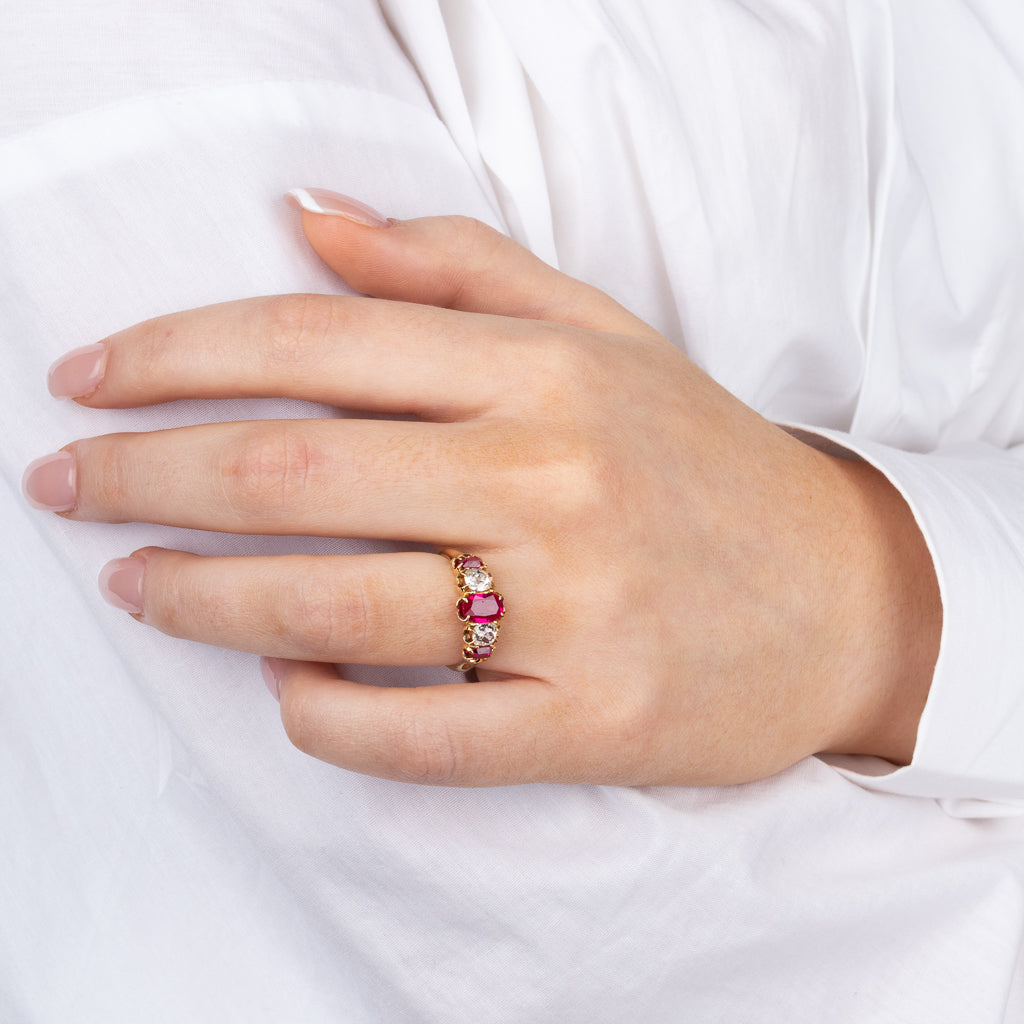 Antique Ruby & Diamond Ring