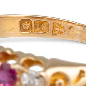 Ruby and Diamond Antique Ring