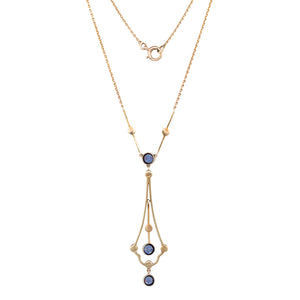 Antique Sapphire & Pearl Pendant