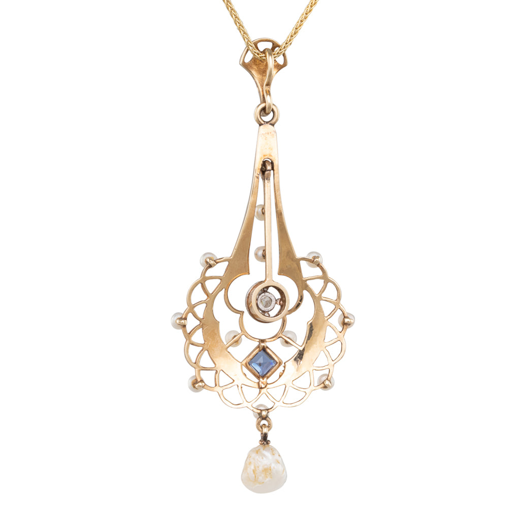 Antique Pendant with Sapphire