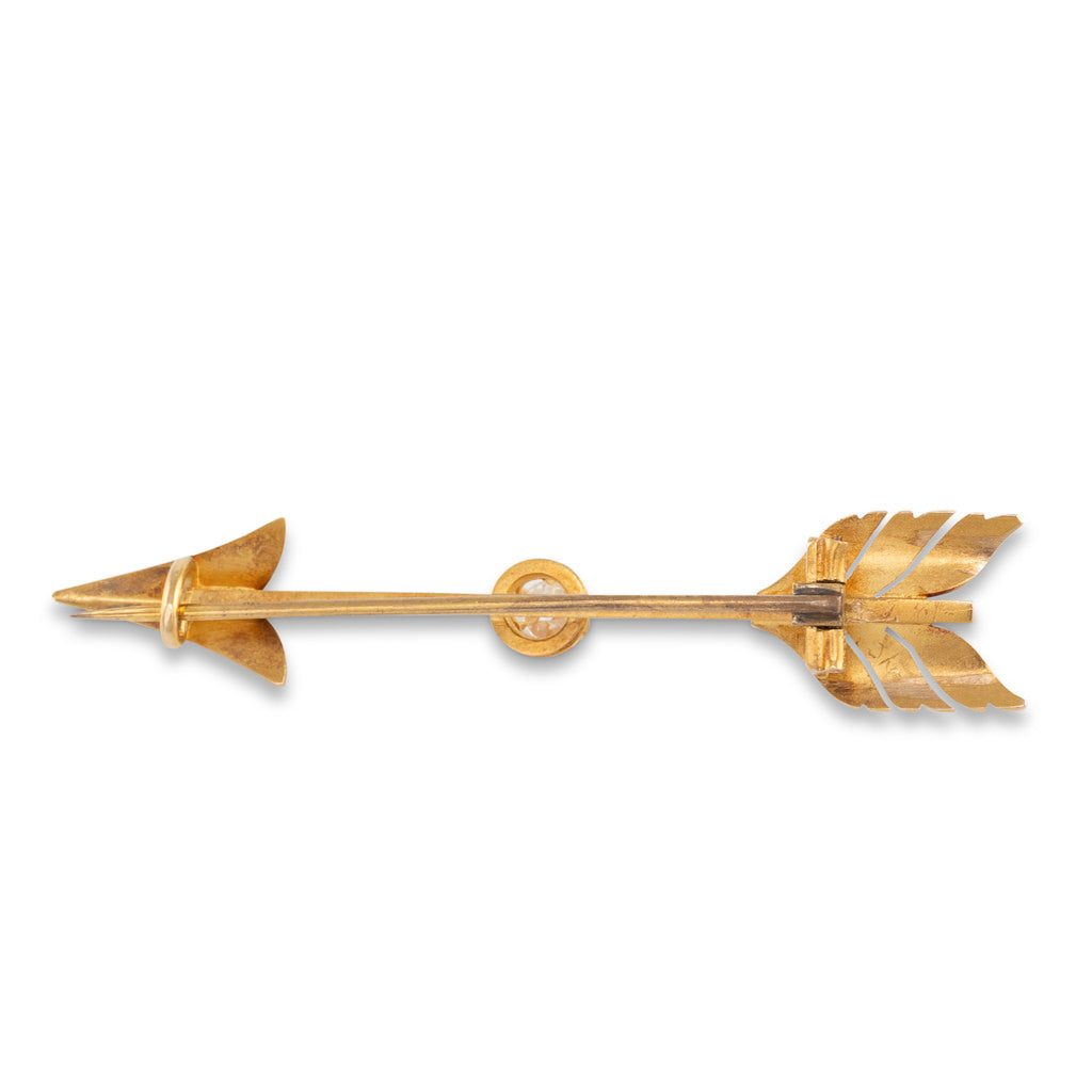 Arrow Brooch with Diamond